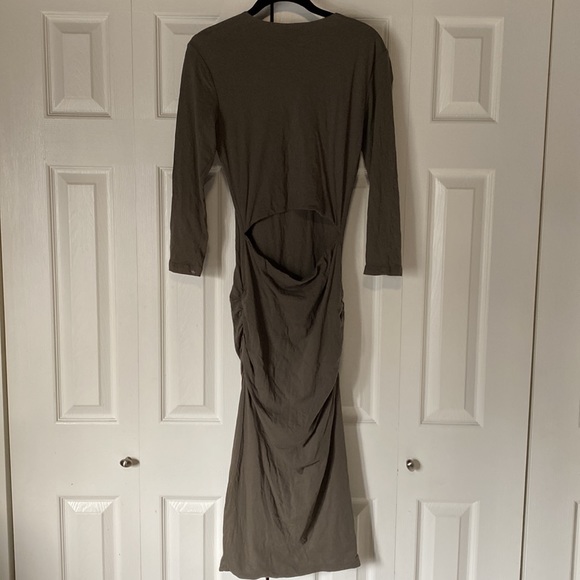 James Perse New Maxi Pencil Style Dress With Open Back Slit - Picture 8 of 12